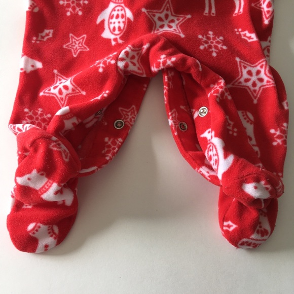 Carter’s Long-Sleeved Christmas 1-Piece Fleece Footie PJs - Picture 3 of 4